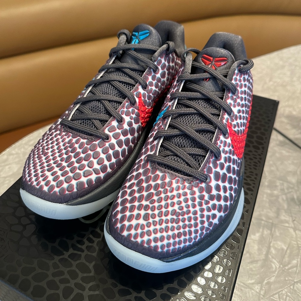 Kobe Kids Red and Blue Athletic Shoes